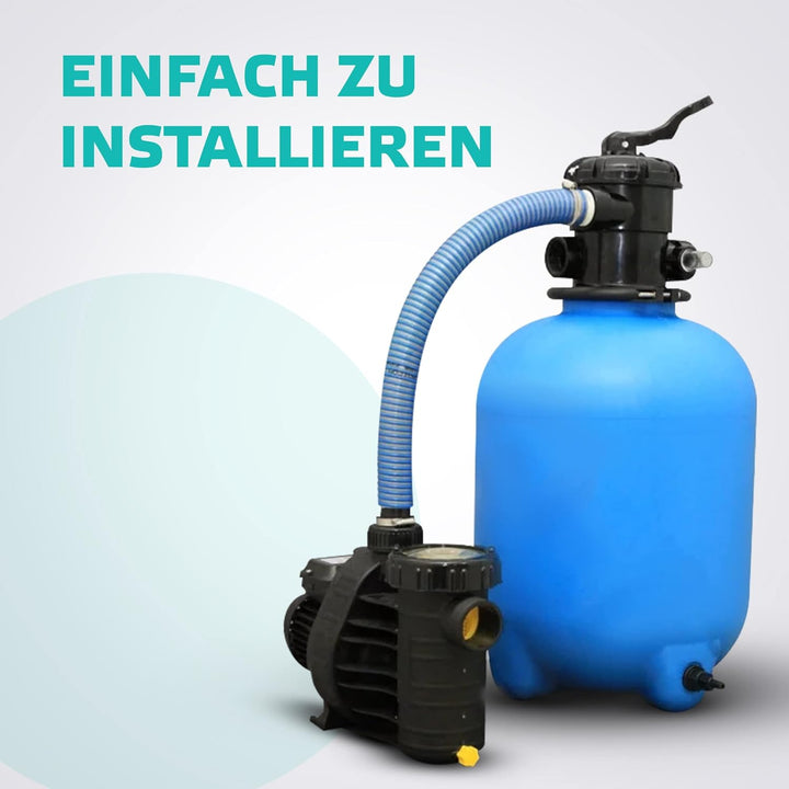 well2wellness Selbstansaugende Filterpumpe Aqua Plus 6 | Umwälzpumpe | Leise Nutzung | Einfache Nutz