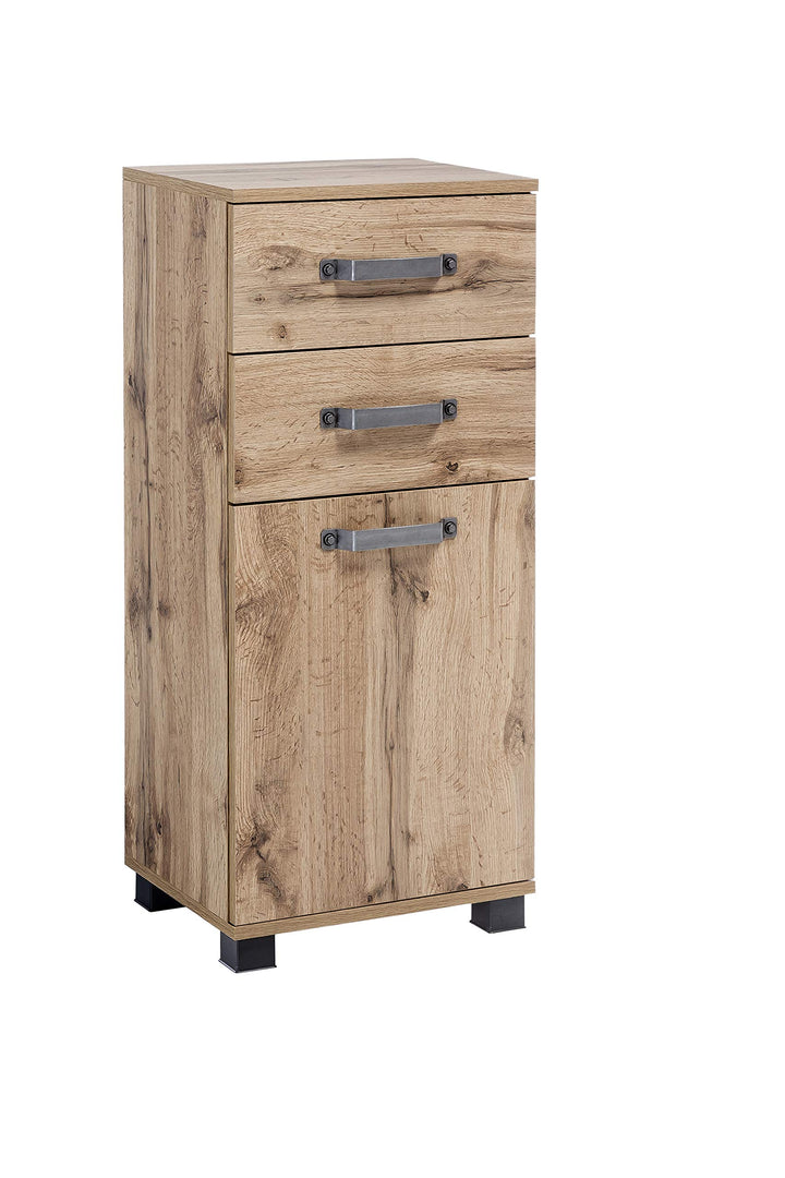 Schildmeyer Milan Unterschrank 134885, Eiche landhaus Dekor, 40.3 x 32 x 94.8 cm, Eiche Landhaus