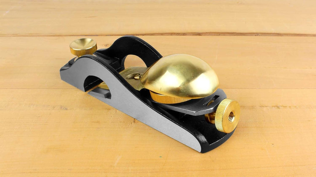 Einhand-Simshobel, Eisenguss/Messing, 44mm Hobelkörperbreite, 163mm Länge, 3mm Eisendicke, 61-63 HRC