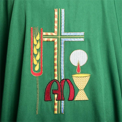 BLESSUME Priest Kasel Gewand bestickt vestments Altar Mass grün (Style#3), Style#3