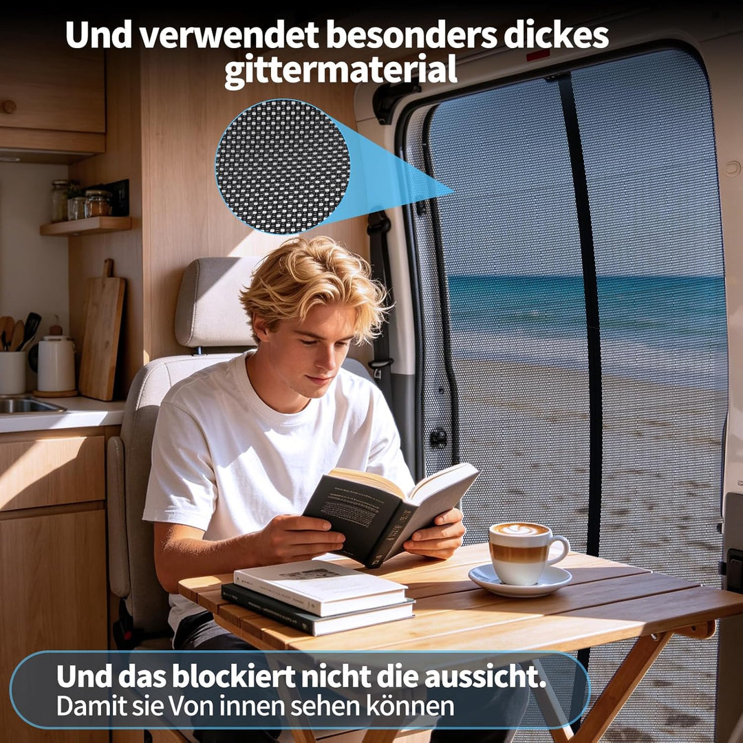 Moskitonetz Magnetisch kompatibel VW T5 T6 für Schiebetür, Auto Fliegengitter & Insektennetz & Sonne
