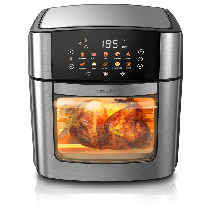 Arendo - Wlan Heissluftfritteuse XXL 16 Liter - Smart WiFi mit App - extra Gross 16 Liter - Backofen