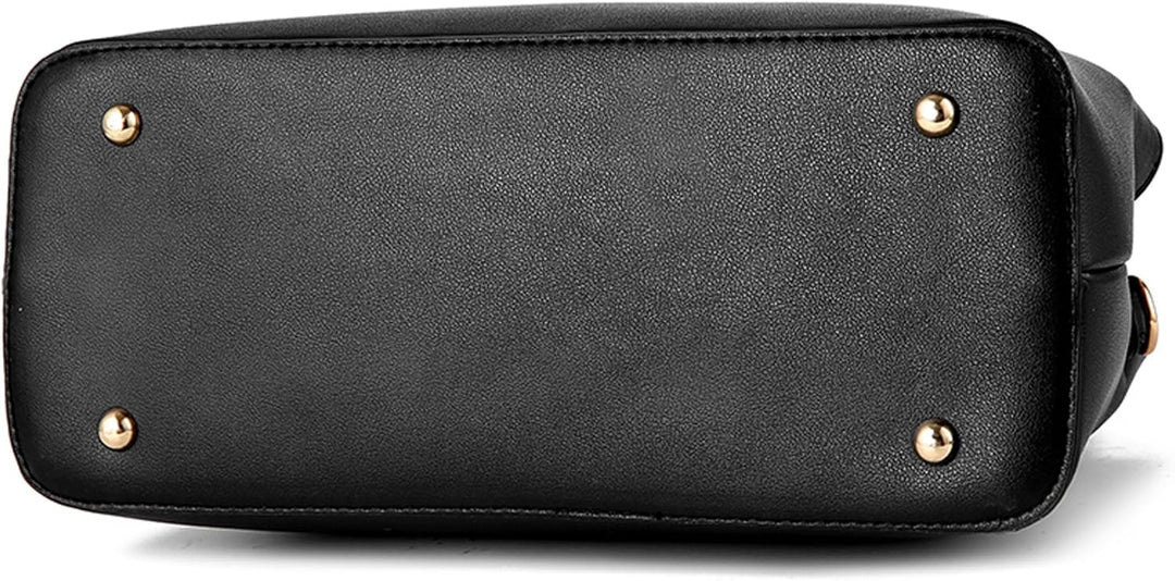 Dreubea Women's Leather Handbag Tote Shoulder Bag Crossbody Purse Blau, Blau