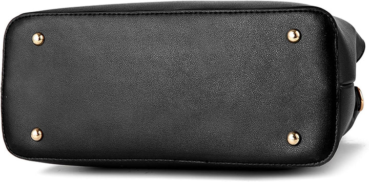 Dreubea Women's Leather Handbag Tote Shoulder Bag Crossbody Purse Blau, Blau