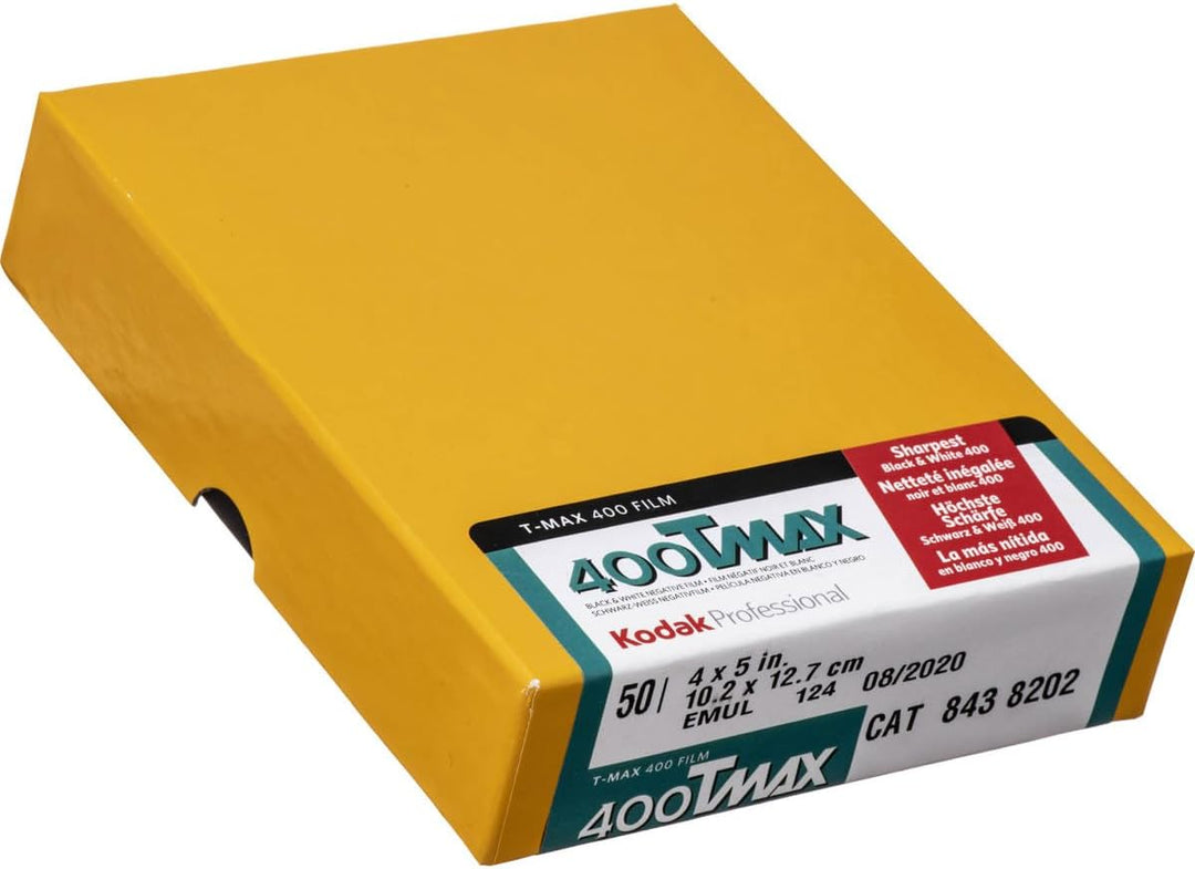 Kodak T-Max 400 10,2 (4 Zoll) x 12,7 cm (5 Zoll) Schwarz-/Weiss Negativ-Filme (50 Blatt)