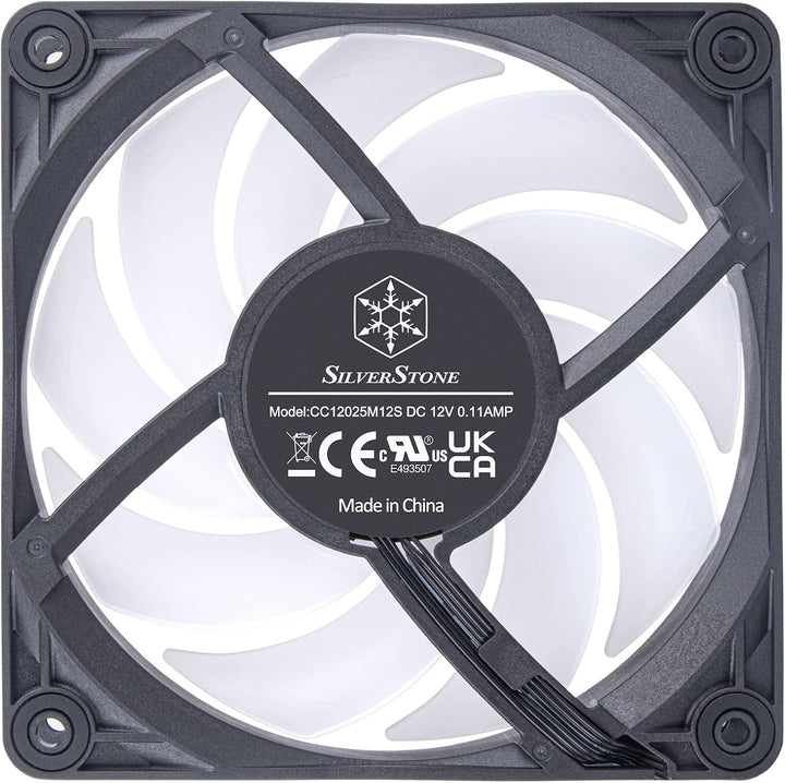SilverStone Vista Performance PWM Lüfter, ARGB - 120 mm, Schwarz