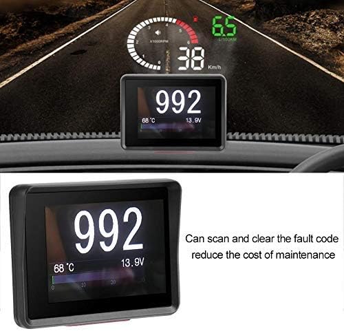 OBD Messgerät, Fydun Auto OBD Multifunktionsmessgerät Digitale Temperatur Spannung Geschwindigkeit H