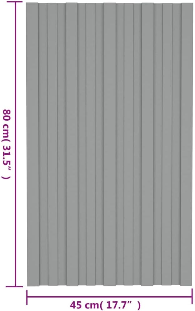 vidaXL 12x Dachpaneele Trapezblech Dachplatten Dachblech Trapezbleche Profilblech Metallblech Stahlb