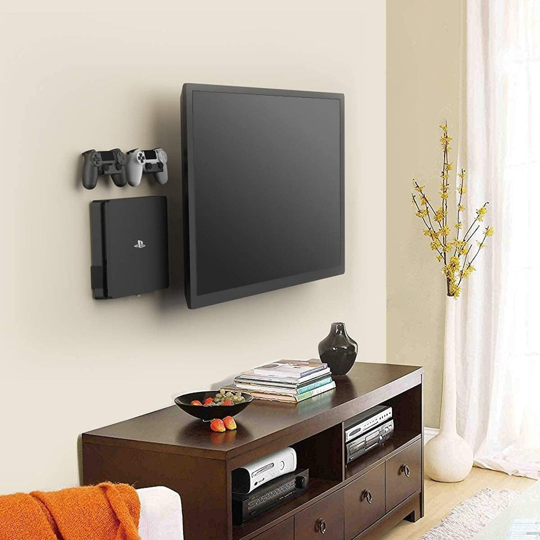 Monzlteck Wall Mount for PS4 Slim, Stander Holder Compatible for Playstation 4 Slim, near or behind