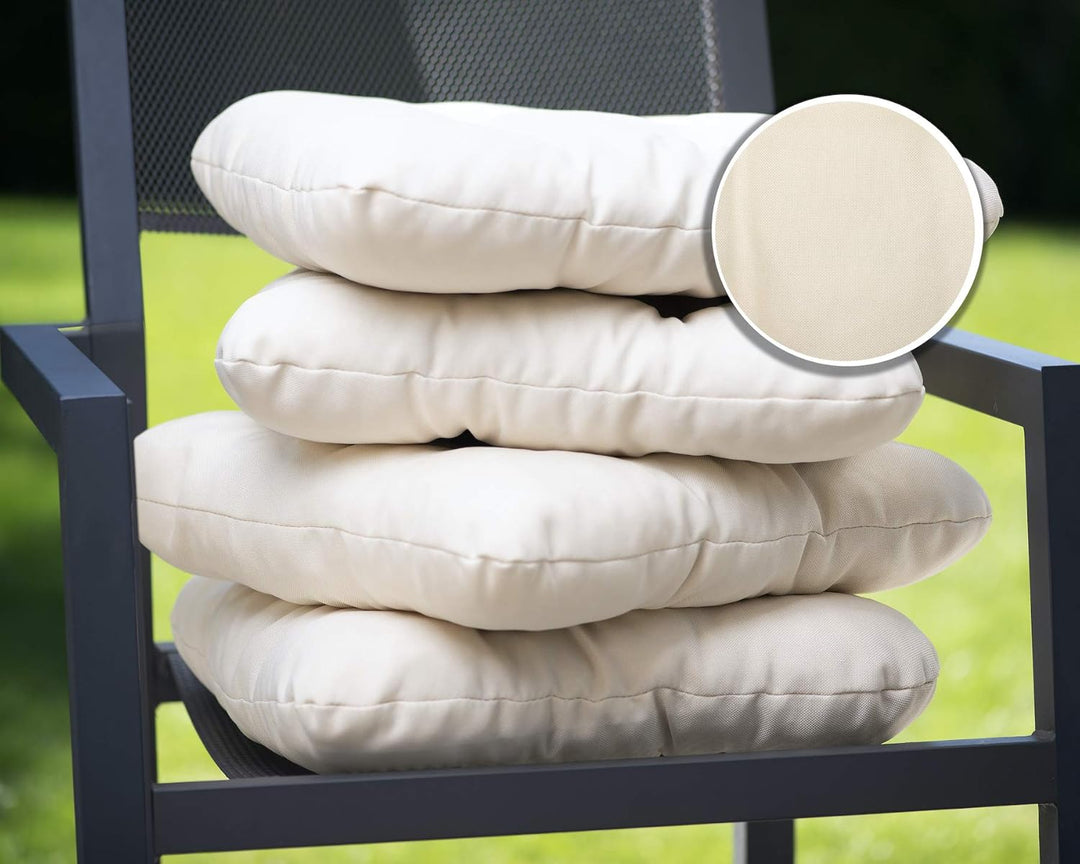sunnypillow 4er Set Stuhlkissen 40x40 cm Bequeme 8cm Polsterauflage Auflage für Stühle/Bänke in Haus