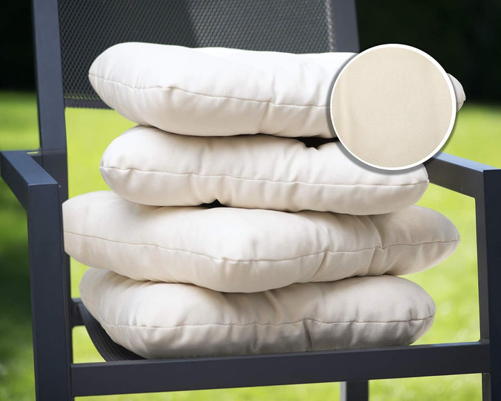 sunnypillow 4er Set Stuhlkissen 40x40 cm Bequeme 8cm Polsterauflage Auflage für Stühle/Bänke in Haus