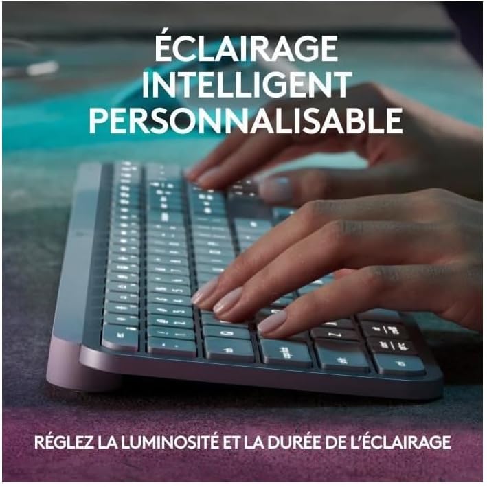 Logitech MX Keys S - Hellgrau, Französisches AZERTY-Layout