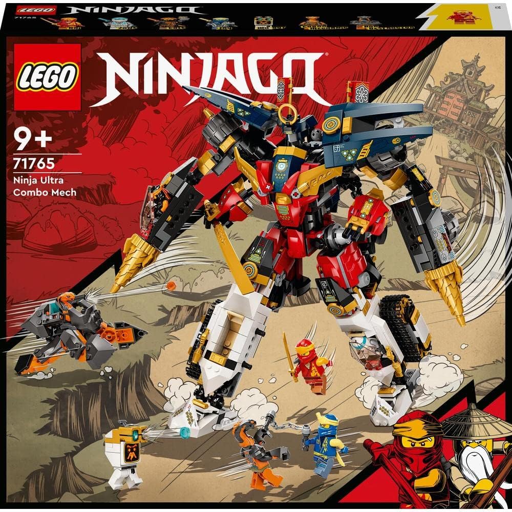 LEGO 71765 NINJAGO Ultrakombi-Ninja-Mech, 4-in-1-Spielzeug ab 9 Jahren mit Spielzeugauto, Jet und Pa