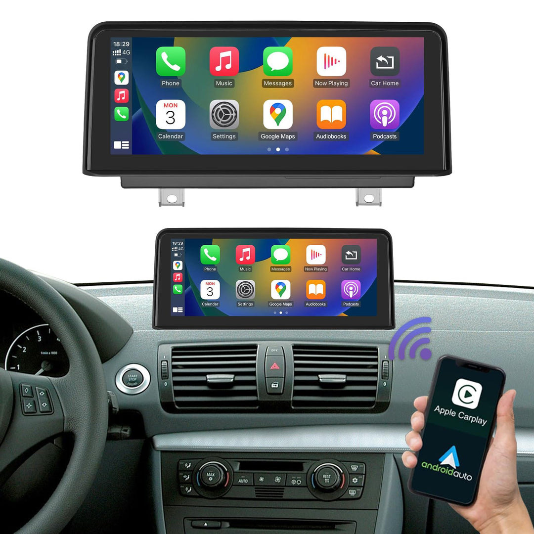 Road Top 10,25 Zoll Autoradio CarPlay für BMW 1er E81/E82/E87/E88 mit CCC