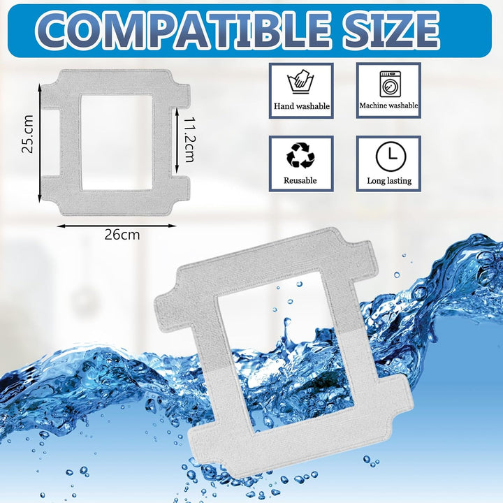 16 Stück Reinigungspad für Ecovacs Winbot W2S/W2S Omni Fensterputzroboter | Wischtücher Roboter Rein
