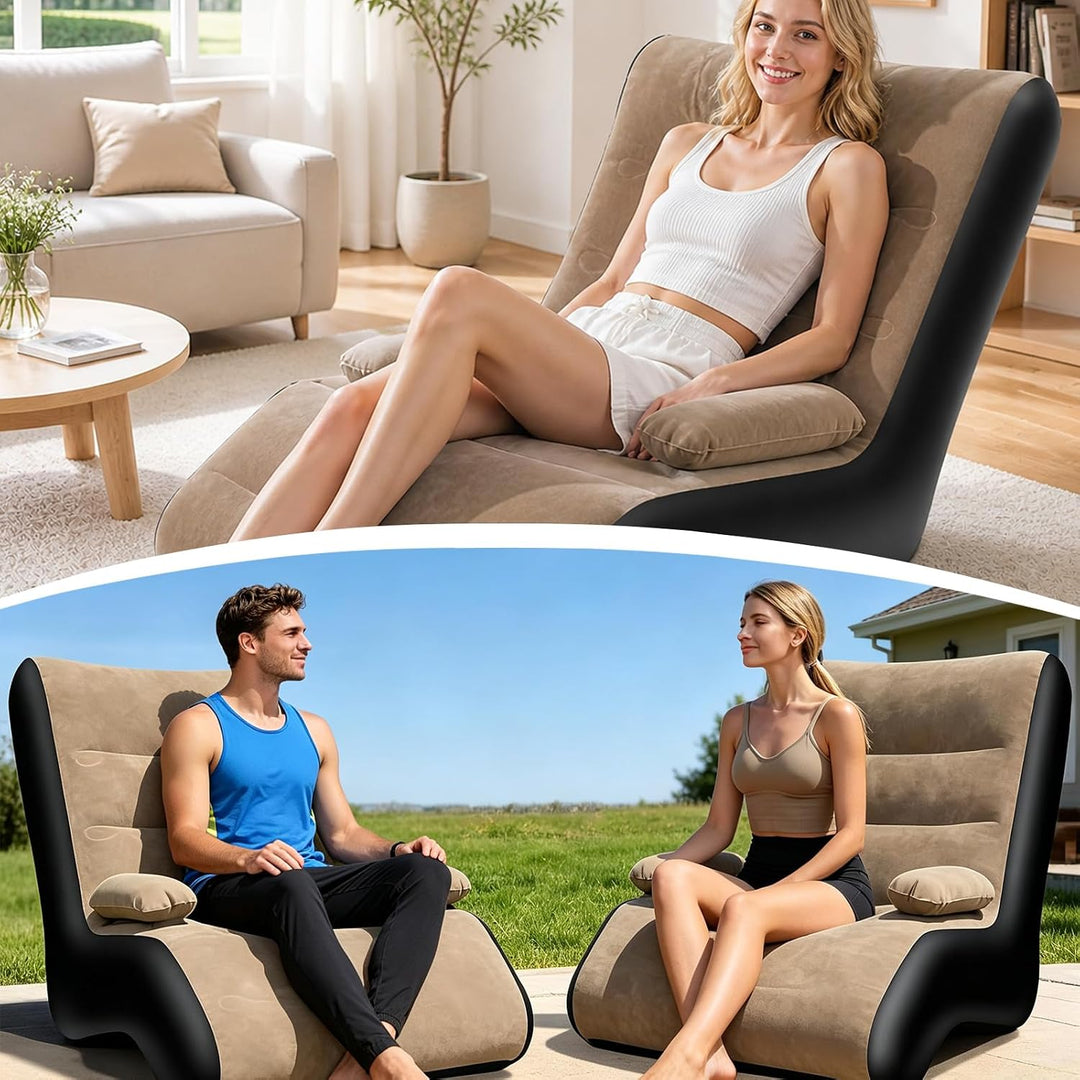 Aufblasbares Sofa mit Armlehne, wasserdicht, tragbar, für Camping