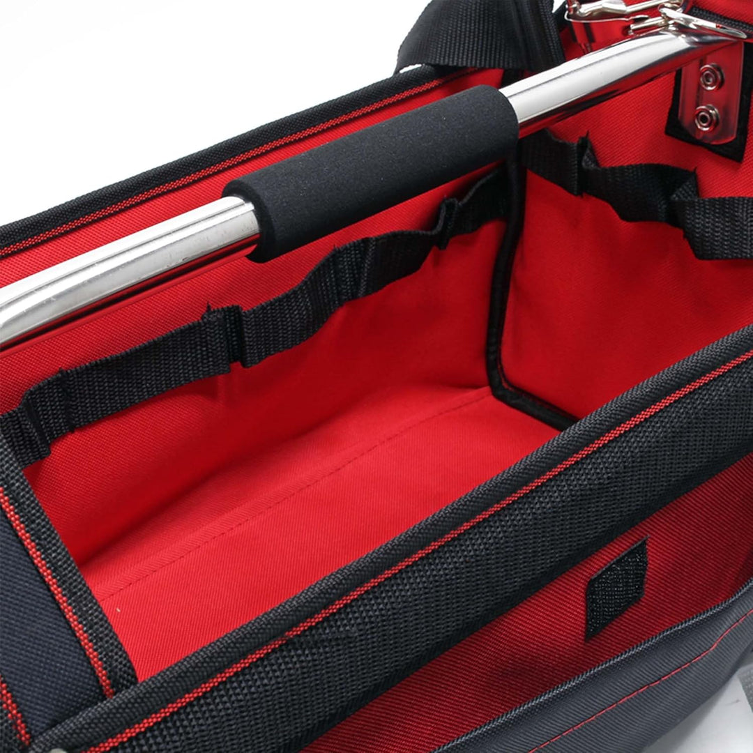 Wiltec Werkzeugtasche Grösse L 33x18,5x25 cm, Werkzeugbeutel mit verstellbarem Schultergurt und Trag
