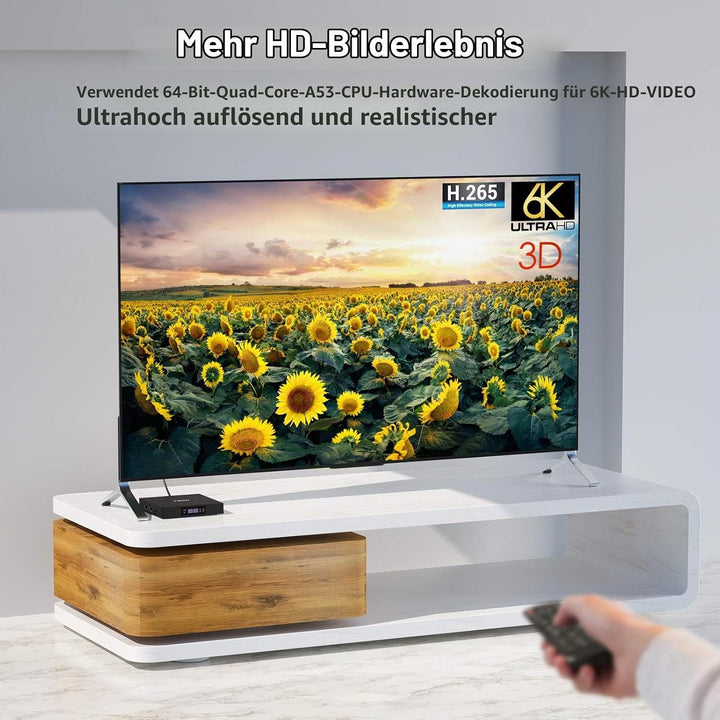 Android Tv Box 10.0 2 GB RAM 16 GB ROM Smart, T95H Allwinner H616 Quad-Core 2020 6K mit 64 Bit, H.26