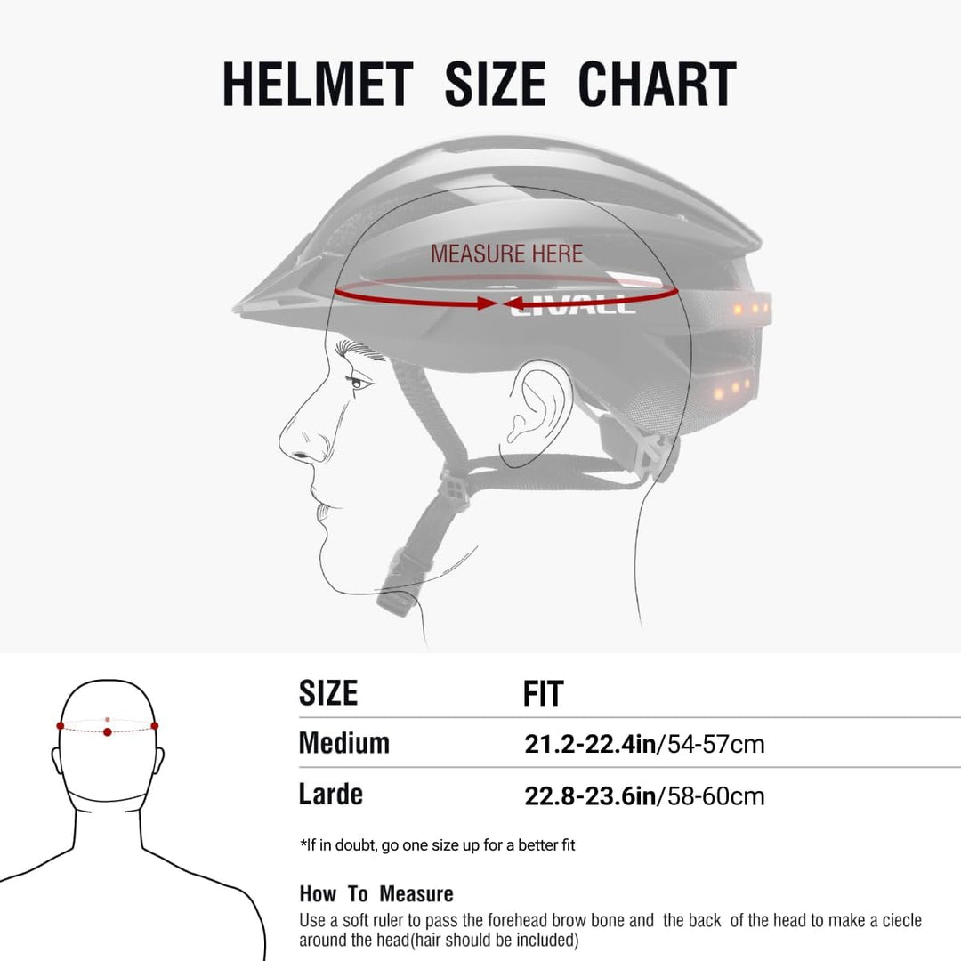 LIVALL Smart Fahrradhelm mit LED Rücklicht und Blinker, Bluetooth Fahrradhelm mit drahtloser Fernbed