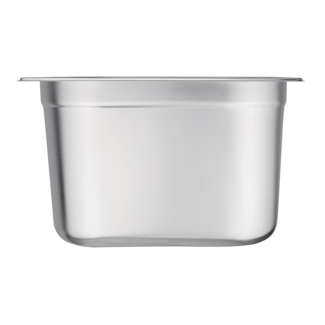 Vogue Gastronorm-Pfanne 1/2, Edelstahltablett, Tiefe: 200 mm, Fassungsvermögen: 12 Liter, Behälter f
