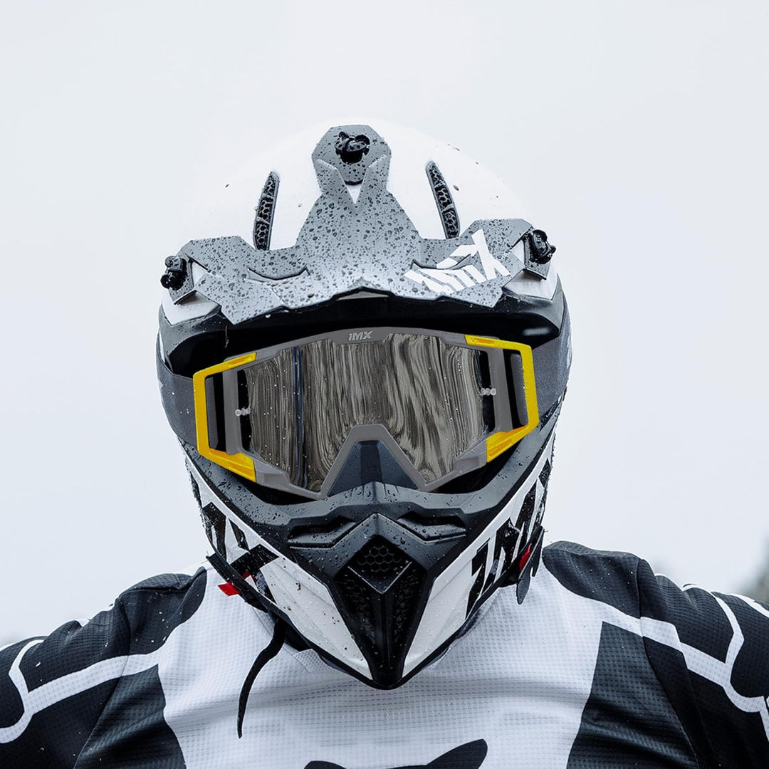 SAND Motorrad Schutzbrille | Iridium und Klares Visier inklusive | Anti-Beschlag und Anti-Kratz Lins