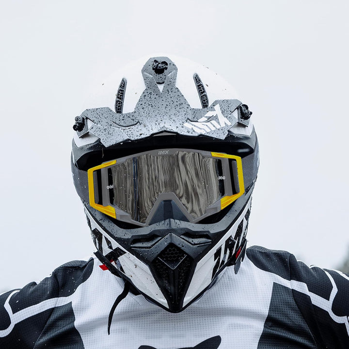 SAND Motorrad Schutzbrille | Iridium und Klares Visier inklusive | Anti-Beschlag und Anti-Kratz Lins