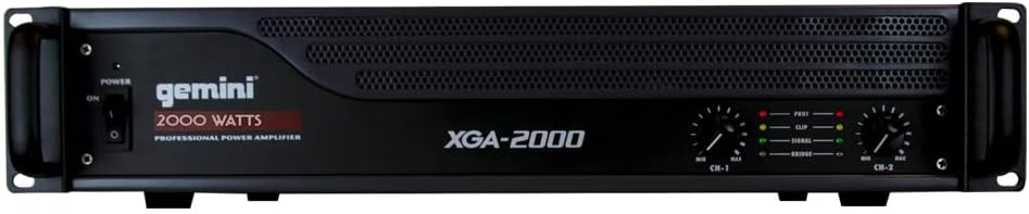 Gemini XGA-2000 - PA Verstärker - Endstufe | 8 Ohm gebrückt 250W RMS | 8 Ohm: 2 x 90W RMS | 4 Ohm: 2