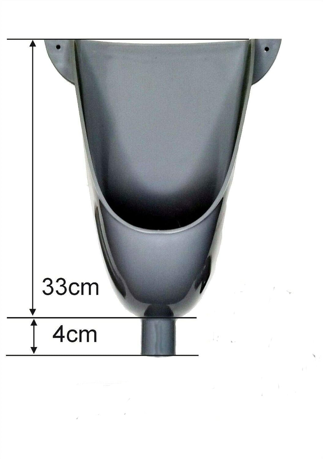Varile Kunststoff Urinal glänzend mit 2 m Ablaufschlauch, Pissuar Wasserlos, WC Kabinen, Urinalbecke
