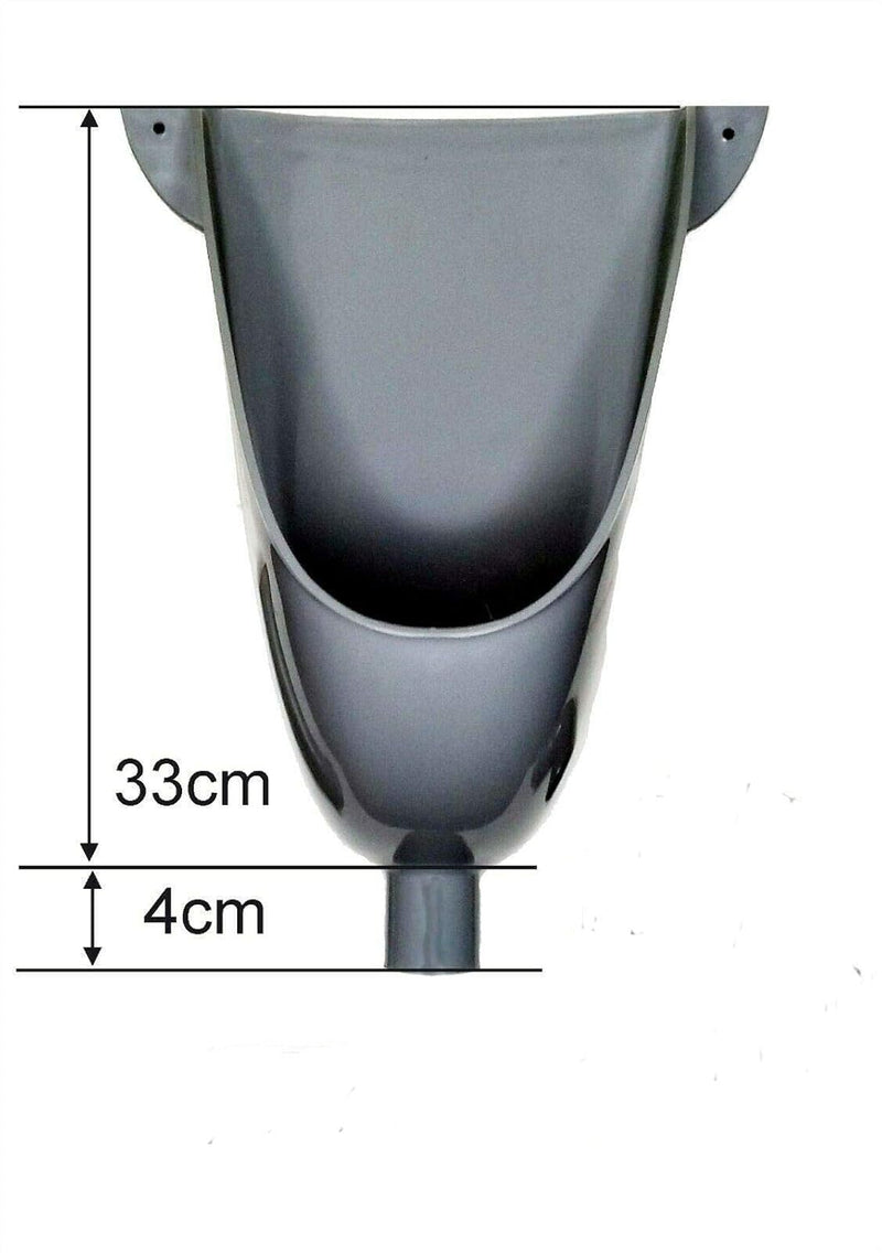 Varile Kunststoff Urinal glänzend mit 2 m Ablaufschlauch, Pissuar Wasserlos, WC Kabinen, Urinalbecke