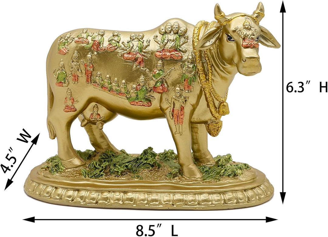 BangBangDa Hindu-Gott Nandi-Kuh-Statue – Hinduismus, Diwali, Geschenk, Dekoration, Skulptur – Indisc