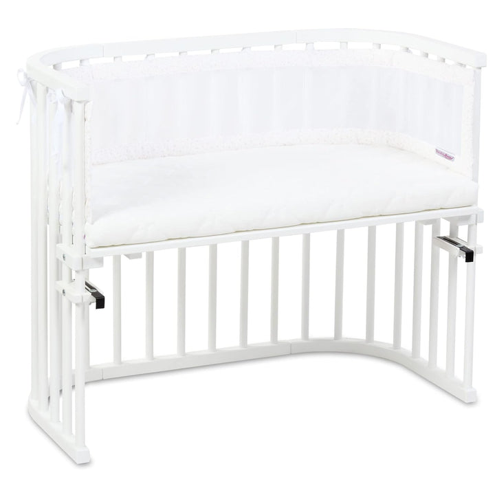 babybay Nestchen Mesh passend für Modell Original, weiss Glitzersterne rosé weiss Glitzersterne rosé