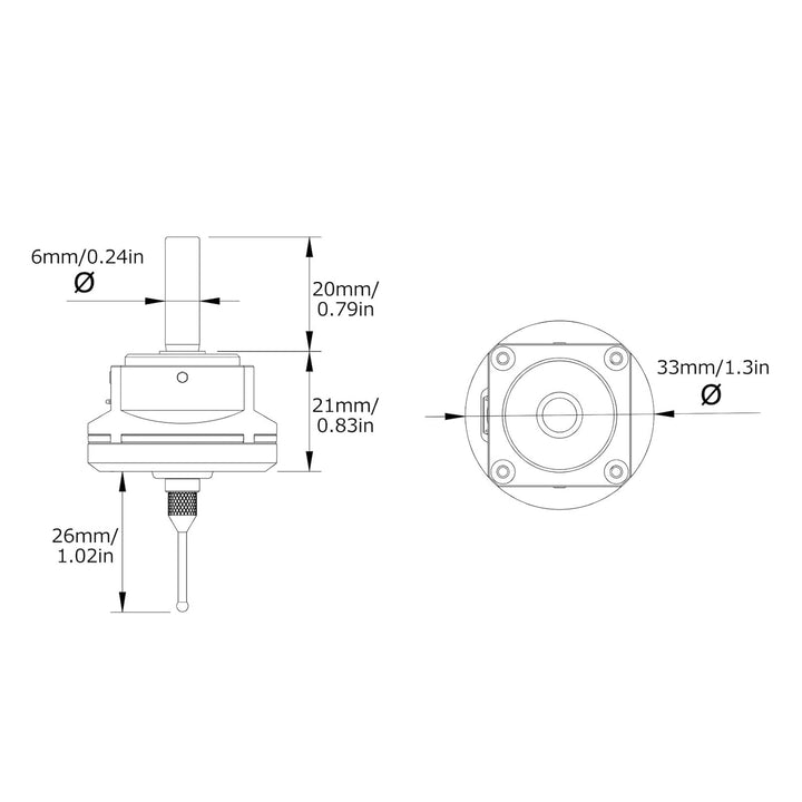 3D-Touch-Probe-Kantentaster, Hochpräziser Elektronischer Kantentaster Locator Wolframstahlkugel 3D-S