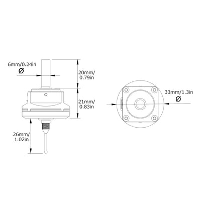 3D Kantensucher, XYZ Achsen Tastkopf Wasserdichtes 3D Edge Finder CNC, 3D Messsensor Kit mit 0,24 Zo