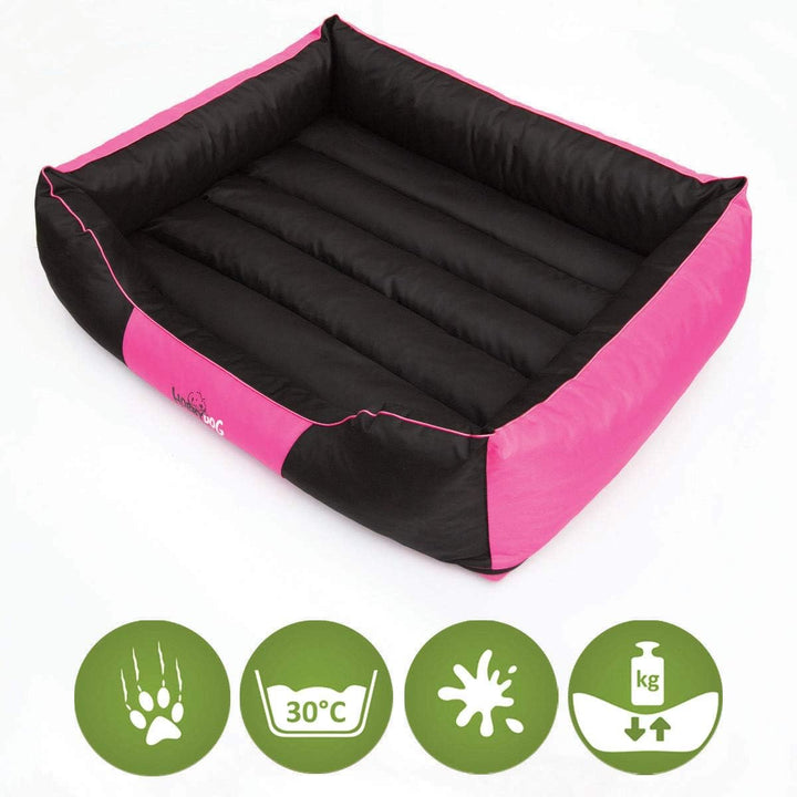 HobbyDog Hundebett Hundekorb Hundesofa für Haustier Kleine Hunde Waschbar - Comfort L - Rosa L [L 65