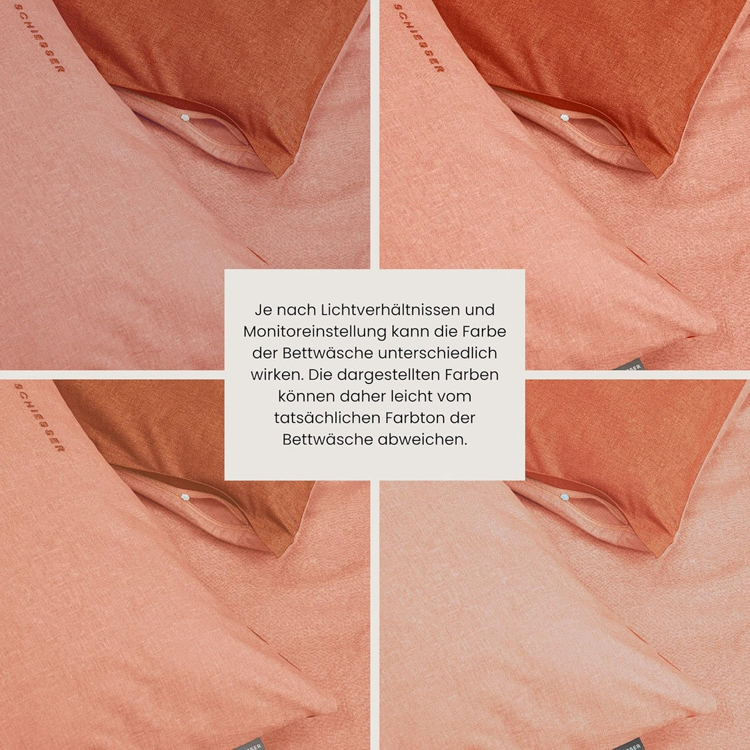 Schiesser Wende-Bettwäscheset Doubleface in angenehm glatter Renforcé Qualität, Made IN Green, Farbe