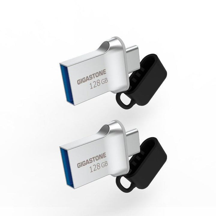 GIGASTONE 128GB Nano Luxus Dual-Laufwerk (2 Stück) Z50 USB 3.2 Gen 1, 2-in-1 Type-A & Type-C, 100MB/