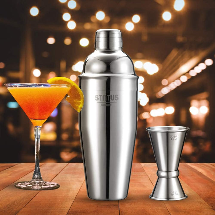 Cocktail Shaker, STNTUS 750ml Cocktailshaker, Bar Zubehör, Cocktail Mixer mit Jigger, Edelstahl, Coc