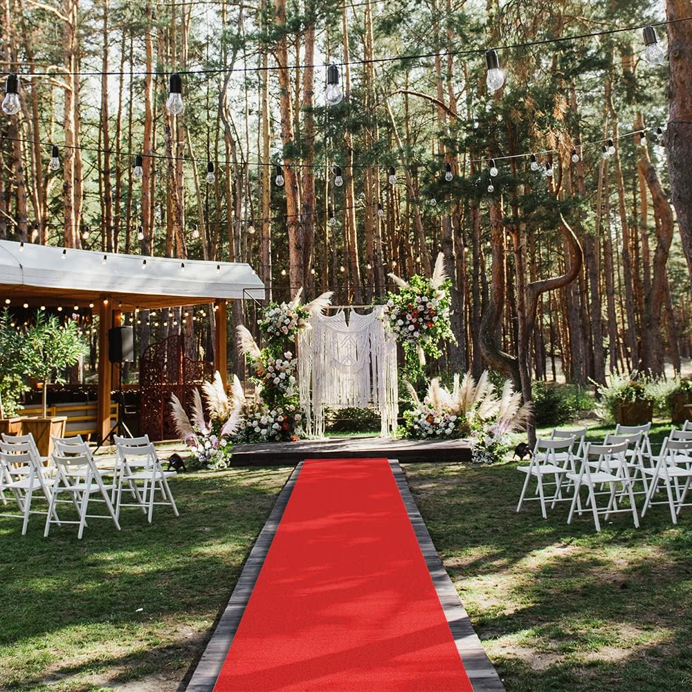OLIVO.Shop | Teppich für Hochzeit, Weihnachten, Rot, Hochzeit, Zeremonie, 1 m x 15 m 1x15 Mt, 1x15 M