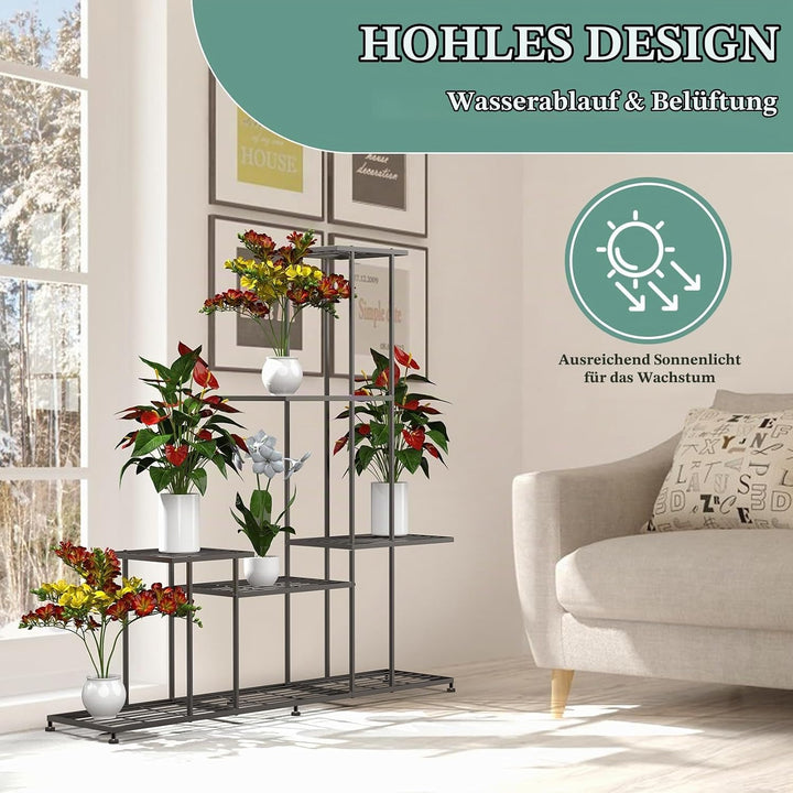 CPROSP Blumenregal 5-Stufiger aus Metall, Blumenständer Indoor, Pflanzenständer Modern, Blumenbank,