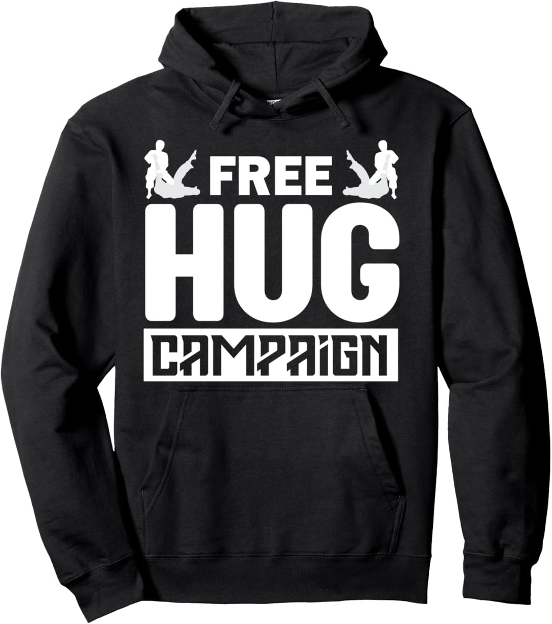 Lustiger Wrestler Spruch Wrestling Free Hug Campaign Wrestler Pullover Hoodie