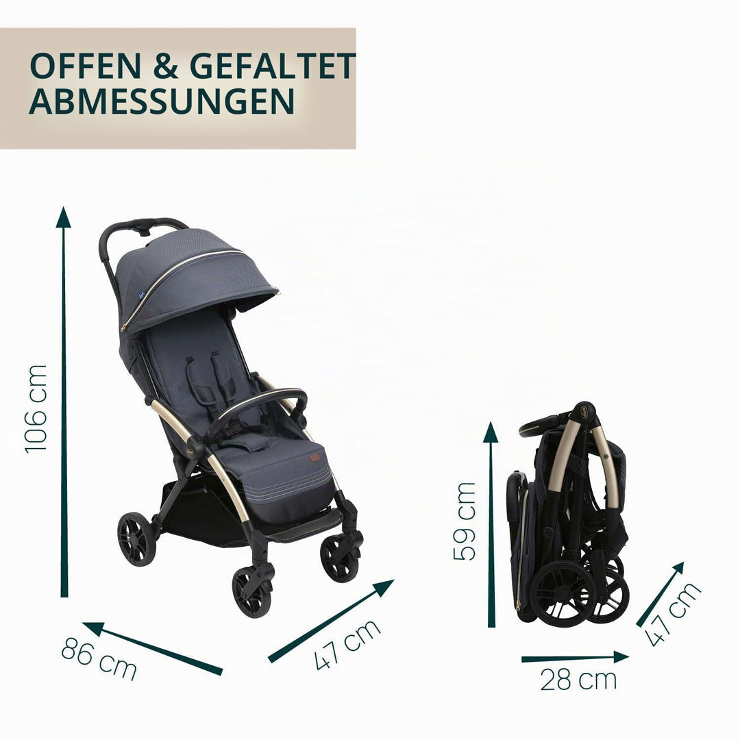 Chicco Kinderwagen Goody XPlus,von 0 Monaten bis 4 Jahren (22 kg),Einhandverschluss, lässt sich mit