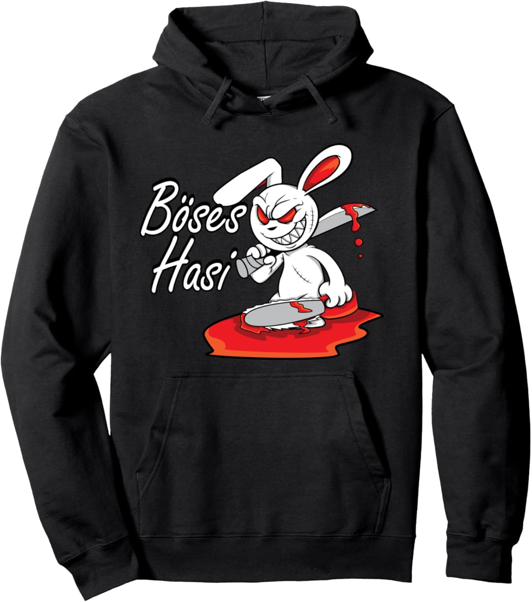 Böses Horror Hasi Lustiges Hasen Spruch Oster Geschenk Pullover Hoodie
