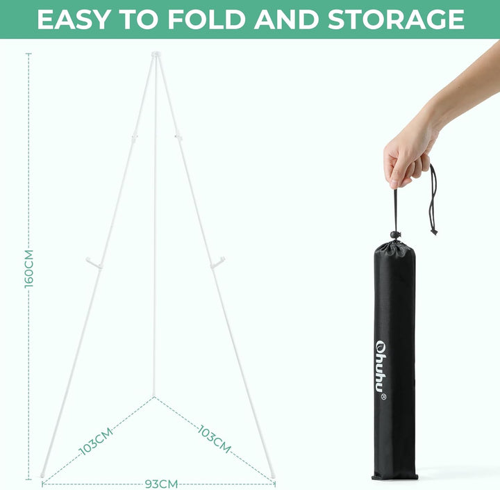 Portable Künstler Staffelei Stand: Ohuhu 160cm Weiss Verstellbares Stativ Tisch Kunst Leinwand Maler