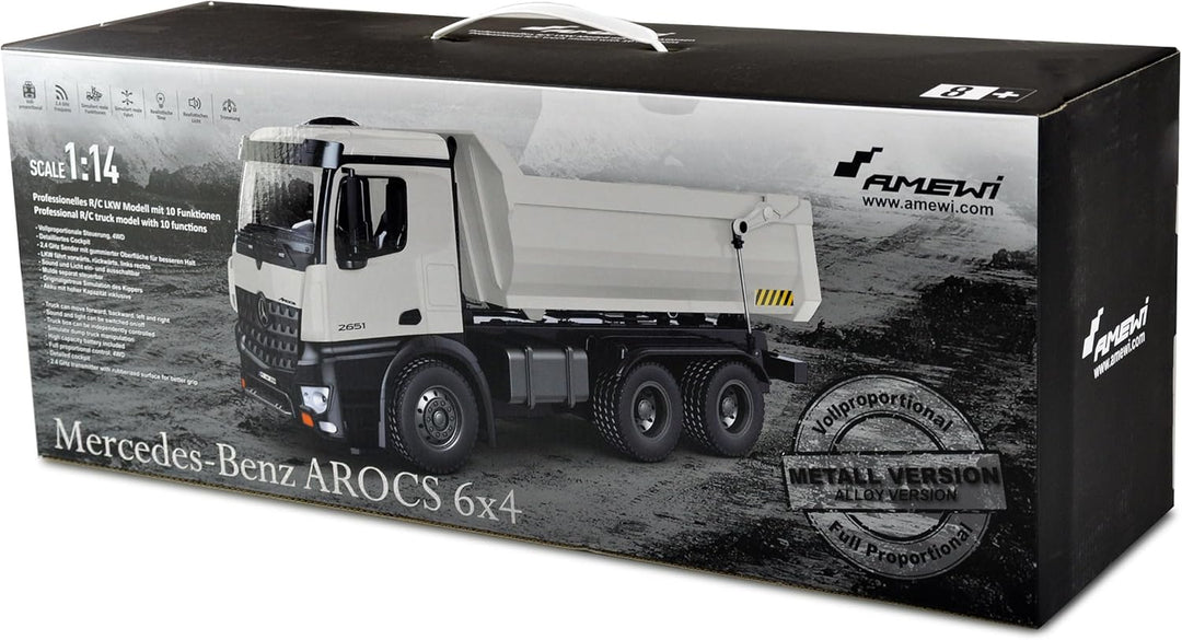 Amewi 22413 Arocs 1:18 Elektro RC Modell-LKW RtR Inkl. Akku und Ladegeraet