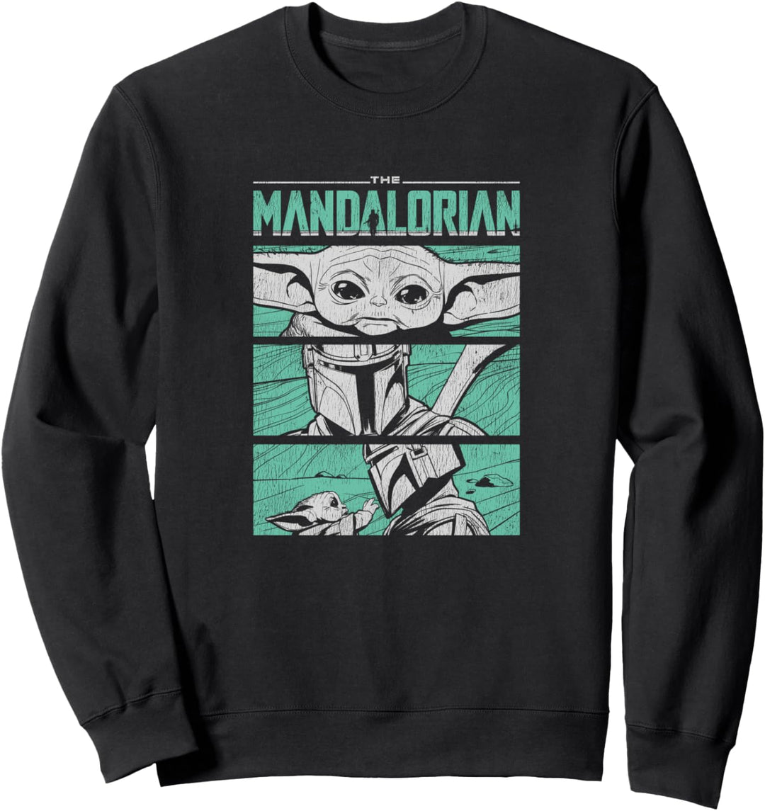 Star Wars: The Mandalorian & The Child Green Block Party Sweatshirt