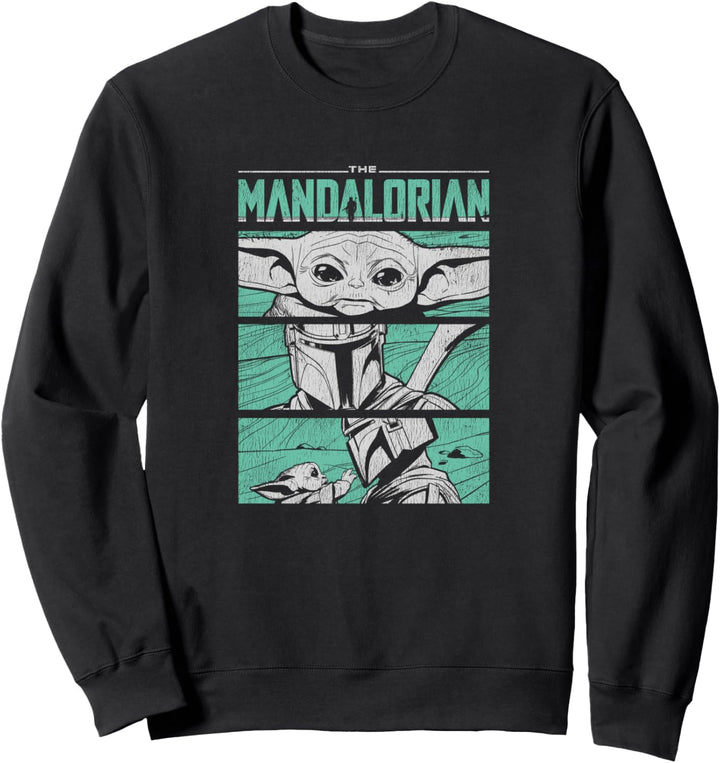 Star Wars: The Mandalorian & The Child Green Block Party Sweatshirt
