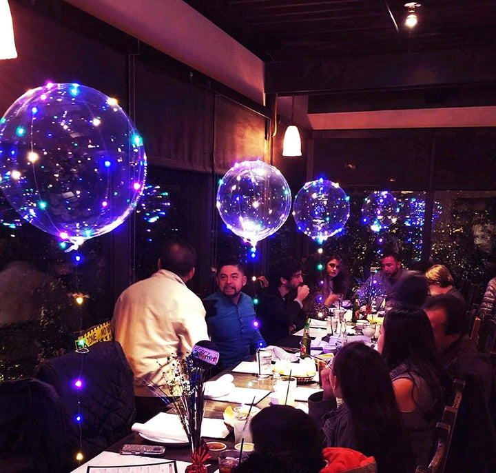 10 Pack Leuchtende Luftballons, LED Luftballons Bunt Transparente Bobo ballon, Wiederverwendbare bal