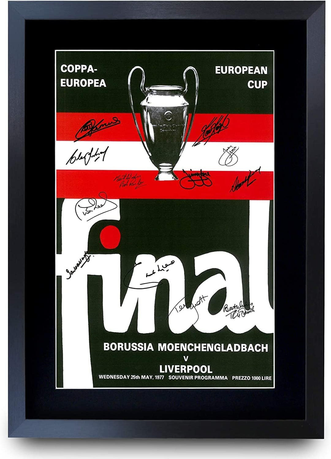 HWC Trading A3 FR Liverpool 6 x Final Program Poster 1977 1978 1981 1984 2005 2019 vollwertiges Team