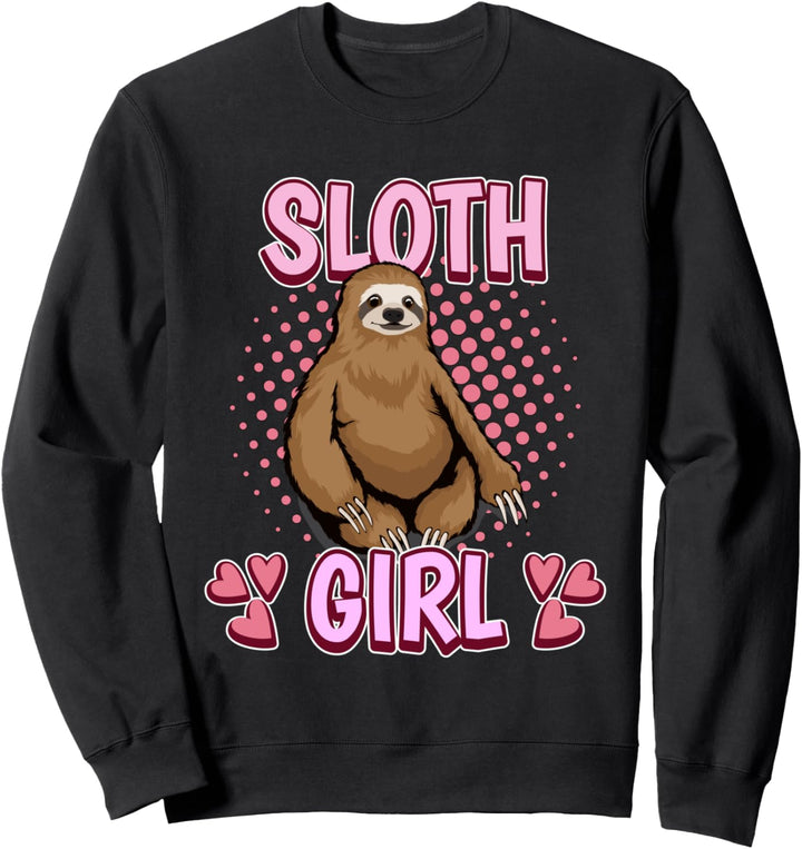 Mädchen Sloth Girl Faultier Sweatshirt
