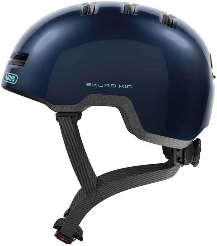ABUS Kinderhelm Skurb Kid - robuster Fahrradhelm im Skater-Look mit Platz für einen Zopf und vielfäl
